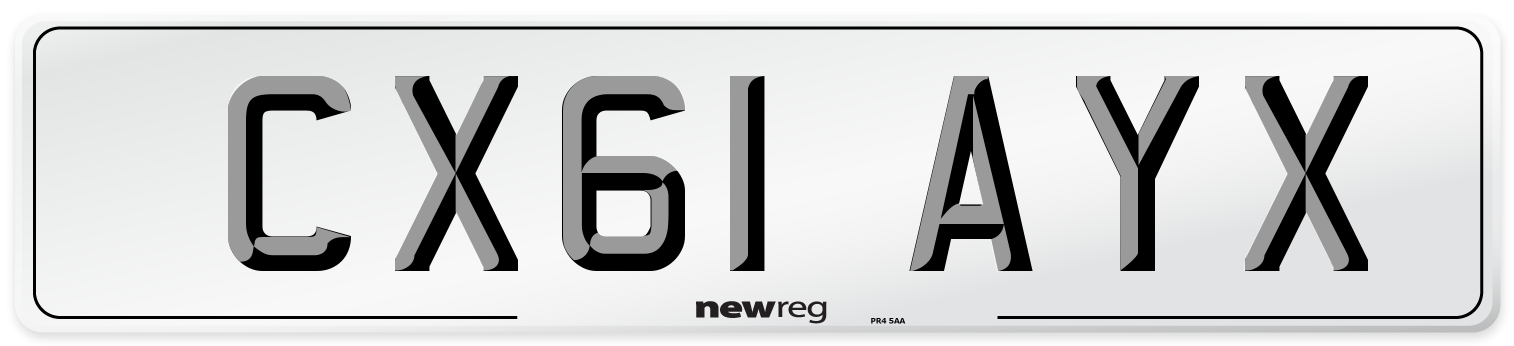 CX61 AYX Number Plate from New Reg